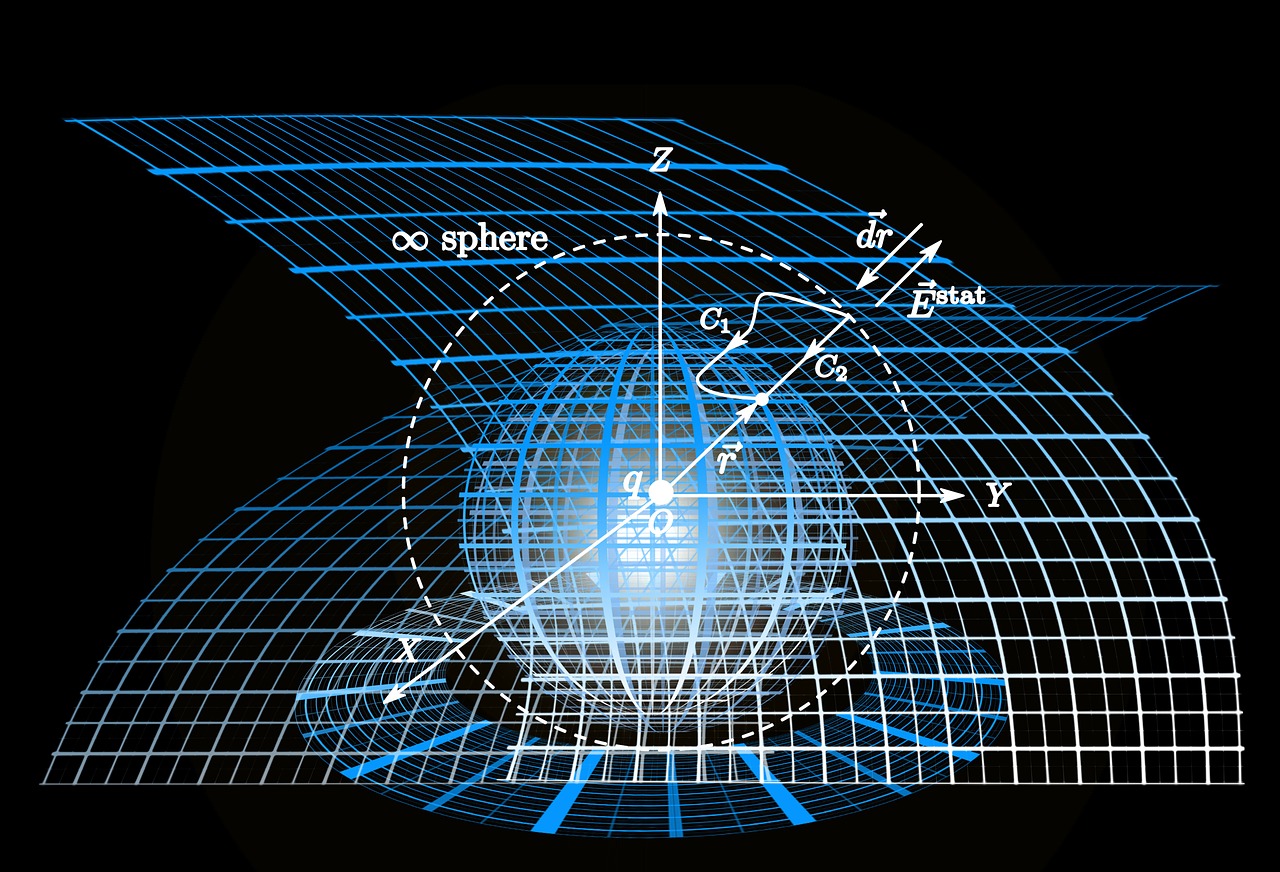 sphere and coordinate system showing calculus material