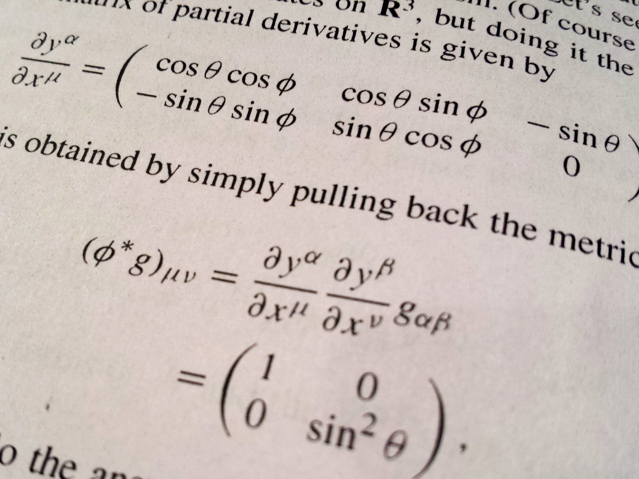 matrix with calculus from a textbook